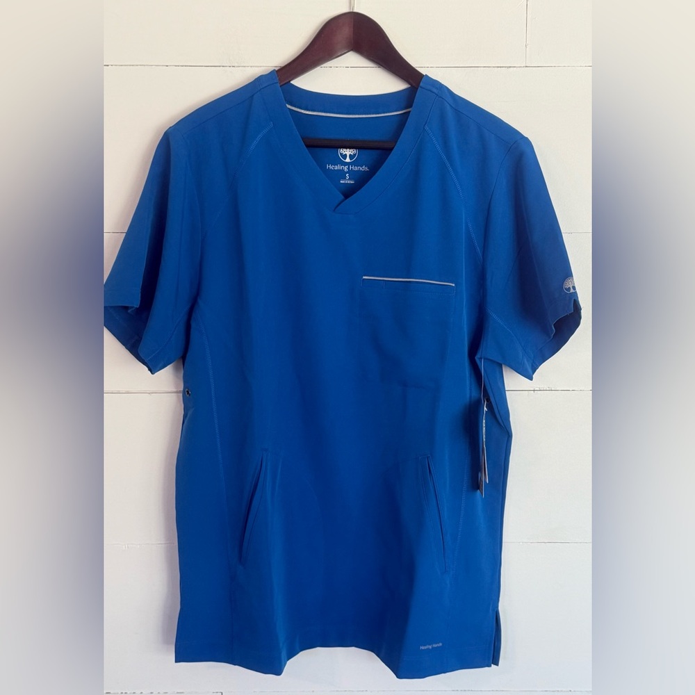 Healing Hands 360 Collection Royal Blue V-Neck Scrub Top